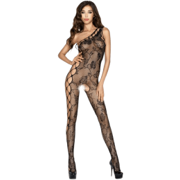 PASSION - WOMAN BS036 BODYSTOCKING BLACK ONE SIZE